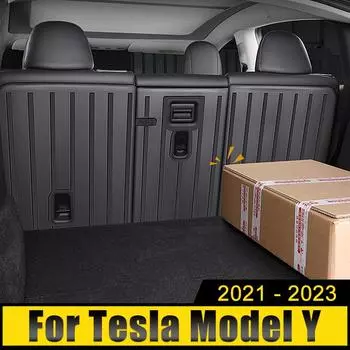 Для Tesla Model Y ModelY 2024 2024 2024 2024 Коврик для защиты багажника автомобиля Ковры Водонепроницаемый чехол для поддона Чехол Аксессуары