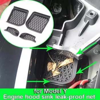 Для Tesla Model Y противоутечный сетчатый фильтр для мусора для направляющей канавки для воды передней крышки багажника детали для модификации автомобиля аксессуары