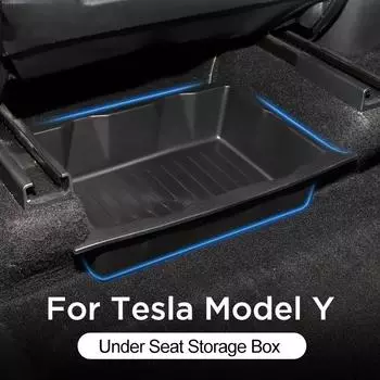 Для Tesla Model Y ящик для хранения под сиденьем, органайзер для автомобильного сиденья, держатель ящика под сиденьем для Tesla Model Y, внутренний лоток серый