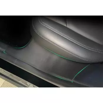 Для Tesla Model Y Защитная накладка на задний порог, защита порога, полоса бампера, подходит для оригинального автомобиля, противоударные накладки из АБС-пластика Rear door 2pcs