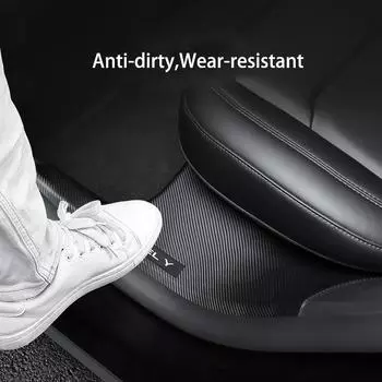 Для Tesla Model Y Защитные накладки на пороги передних и задних дверей Накладка на педали из углеродного волокна ABS для защиты от грязи Аксессуары для Tesla