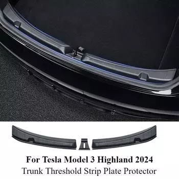 Для Tesla New Model 3 Highland 2024 порог багажника защитная пластина TPE защитная крышка порога защита от царапин накладки крышки TPE