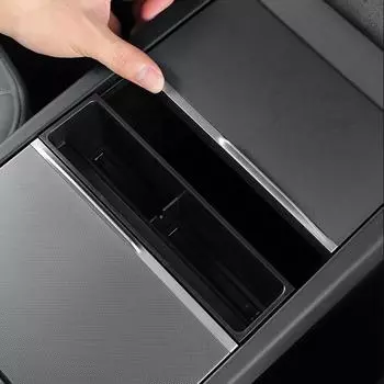 Для Tesla New Model 3+ Highland 2025 Центральный ящик для хранения карт Подлокотник Чехол для хранения мобильного телефона Аксессуары для салона автомобиля чёрный