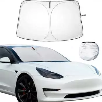 Для Tesla Windshield Sunshade Складной передний солнцезащитный козырек для окна Теплозащитный козырек для Model Y Model3 2024 Аксессуары