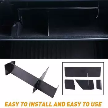 для Tesla Y 2024 Перегородка для хранения перчаточного ящика Поддон для хранения Консольный ящик Разделение пространства Органайзер для перчаточного ящика Reasonab Y4Z9
