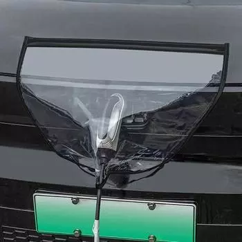 Для Tesla Y электромобиль зарядное устройство порт крышка открытый водонепроницаемый защита пылезащитные чехлы внедорожник автомобильные аксессуары чёрный