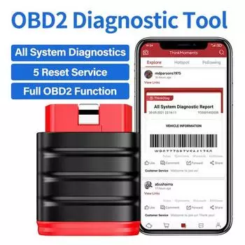 Для THINKCAR Thinksafe OBD2 Scan Tool Поток данных Plug Play EPB OIL SAS BLEED TPMS 5 Сброс