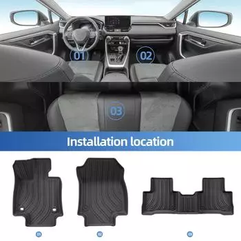 для Тойота РАВ4 2019-2025 (Не подходит для гибрида) TPE 3D автомобильные коврики для пола, коврик для багажника/спинки, подставка для ног, левый руль
