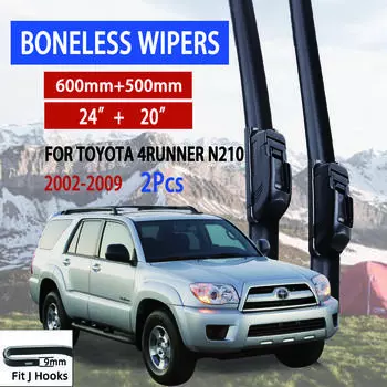 Для Toyota 4Runner N210 2002-2009 автомобильный стеклоочиститель U-образный мягкий резиновый бескаркасный без кронштейна автомобильные дворники 24 +20