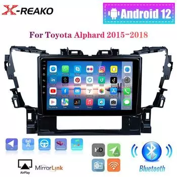 Для Toyota ALPHARD Vellfire ANH30 2015-2018 автомобильный мультимедийный проигрыватель, Carplay, Android Auto, радио, навигация, DVD, GPS, стерео, головное устройство 1+32