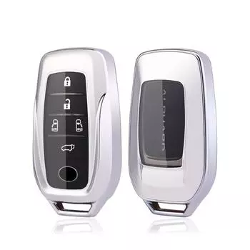Для Toyota Alphard VELLFIRE PREVIA RAV4 Hilux Fortuner Land Cruiser ДЛЯ Мягкий TPU чехол для ключа с полной защитой, чехол для ключа чёрный