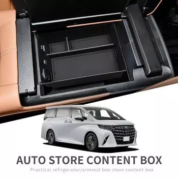 для Toyota Alphard Verfire 40 Series 2025 2025 Автомобильный центральный консольный подлокотник ящик для хранения лоток органайзер аксессуары Уборка