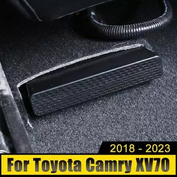 Для Toyota Camry 70 XV70 2018-2021 2022 2023 ABS Пластик Автомобильный Кондиционер Выход Под Сиденьем Защитная Накладка Наклейки чёрный