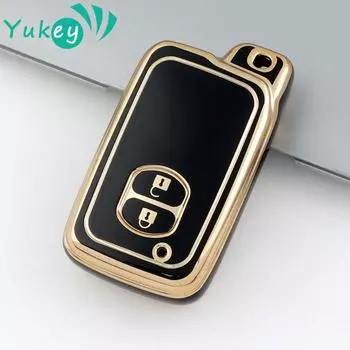 Для Toyota Camry Prius Land Cruiser Prado 150 Crown для Subaru Foreste XV 2 кнопки ТПУ чехол для ключей от машины чехол брелок-держатель чёрный