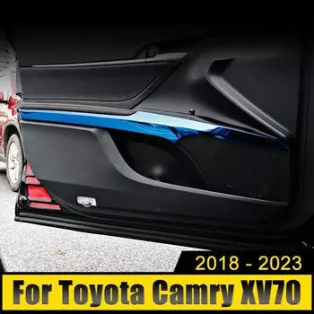 Для Toyota Camry XV70 2018-2024 2024 2024 Ручки дверей автомобиля из нержавеющей стали Рамка полосы Декоративная накладка Наклейка Аксессуары серебряный