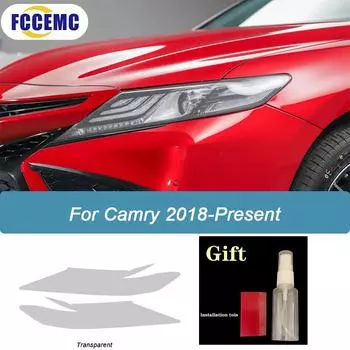 Для Toyota Camry XV70 2018-2025 автомобильная защитная пленка для фар виниловая упаковка дымчато-черная прозрачная наклейка из ТПУ аксессуары прозрачный