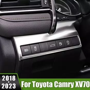 Для Toyota Camry XV70 70 2018-2023 нержавеющая автомобильная фара, переключатель света, ручка регулировки фар, кнопка управления панелью чёрный
