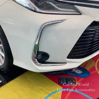 Для Toyota Corolla Altis-2022 защитная крышка передней противотуманной фары, рамка противотуманной фары, накладки из АБС-пластика, хромированный автомобильный Стайлинг A-2pcs