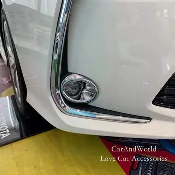 Для Toyota Corolla Altis-2022 защитная крышка передней противотуманной фары, рамка противотуманной фары, накладки из АБС-пластика, хромированный автомобильный Стайлинг A-2pcs