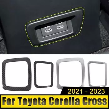 Для Toyota Corolla Cross XG10 2024 2024 2024 2024 Нержавеющая Автомобильная Задняя Воздухозаборная Рамка Кондиционера Крышка Отделка Наклейка серебряный