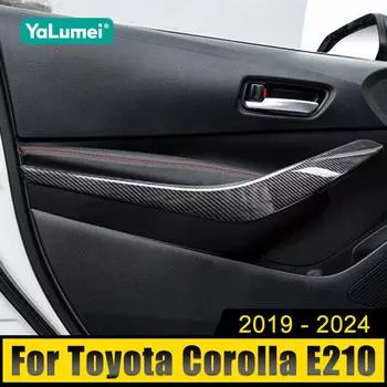 Для Toyota Corolla E210 2019 2020 2024 2024 2024 2024 Гибридный автомобиль ABS дверные ручки рамка полоса декоративная крышка отделка наклейки серебряный