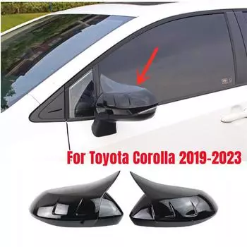 Для Toyota Corolla Зеркало заднего вида, зеркальная крышка, модифицированная специальная модель зеркала заднего вида в виде ракушки Glossy Black