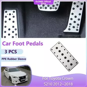 Для Toyota Crown S210 2012~2018 автомобильные педали тормоза педаль газа подставка для топлива аксессуары крышка акселератора без сверления литой поддон накладка