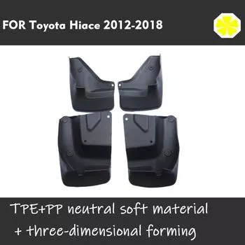 Для Toyota Hiace 2012-2018 брызговики Fender брызговики брызговики автомобильные аксессуары Auto Styline спереди и сзади 4 шт. чёрный