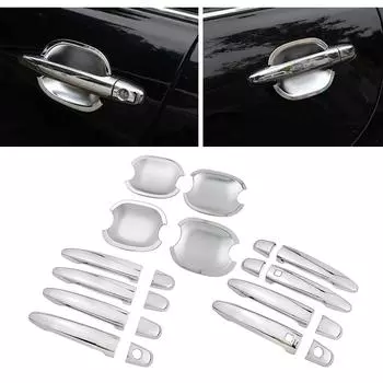 Для Toyota Highlander 2007-2012 XU40 ABS Car Styling Chrome Боковая дверная ручка и крышка дверной чаши 2008 2009 2010 2011