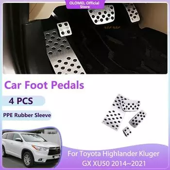 Для Toyota Highlander Kluger GX XU50 2014~2024 педали газа без сверления автомобильный топливный бак тормоз акселератор литой лоток детали аксессуары