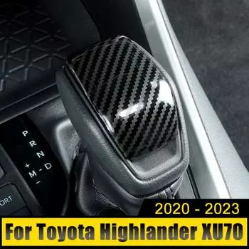 Для Toyota Highlander Kluger XU70 2020 2024 2024 2024 Гибридный автомобиль ABS коробка передач головка крышка отделка наклейка украшения аксессуары серебряный