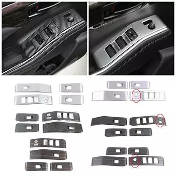 Для Toyota Highlander XU70 2024 Аксессуар для салона автомобиля Подлокотник Стеклоподъемник Кнопка Переключатель Отделка Рамка Украшение Крышка Наклейка