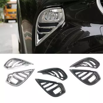 Для Toyota Highlander XU70 2024 года выпуска передняя противотуманная фара из углеродного волокна, декоративная рамка противотуманной фары, хромированная цветовая гамма