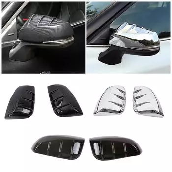 Для Toyota Highlander XU70 2024 года выпуска боковое зеркало заднего вида из углеродного волокна с хромированной отделкой, черная наклейка для смены цвета