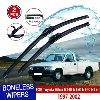 Для Toyota Hilux N140 N150 N160 N170 1997-2002 автомобильный стеклоочиститель U-образный мягкий резиновый бескаркасный без кронштейна автомобильные дворники 17 +17