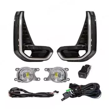 Для Toyota Hilux Revo 2020 2025 светодиодные противотуманные фары DRL дневного света дневной бампер для вождения водонепроницаемые провода указателя поворота переключатель