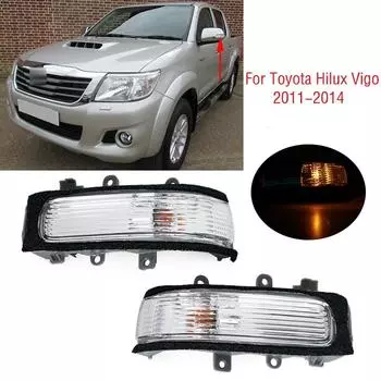 Для Toyota Hilux Vigo 2011 2012 2013 2014 автомобиля наружное крыло двери боковое зеркало указатель поворота индикатор зеркала заднего вида 1pc left