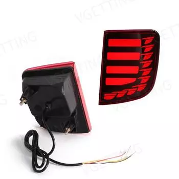 Для Toyota Land Cruiser LC200 2008 - 2015 светодиодный задний бампер отражатель предупреждающий стоп-сигнал указатель поворота противотуманная фара автомобильные аксессуары 12 В