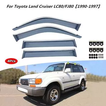 Для Toyota Land Cruiser LC80/FJ80 1990-1997 2007 Заднее окно Крыша Солнцезащитный козырек от дождя Вентиляционный козырек Спойлер Крыло Детали из нержавеющей стали