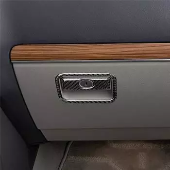 Для Toyota Land Cruiser Prado 2010-2018 автомобильные аксессуары карбоновый ящик для хранения дисков заместитель автомобиля наклейка 3D панель чёрный