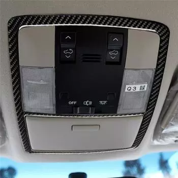 Для Toyota Land Cruiser Prado FJ 150 2011-2018 карбоновый светильник для чтения в салоне декоративная панель крышка наклейка на автомобиль чёрный
