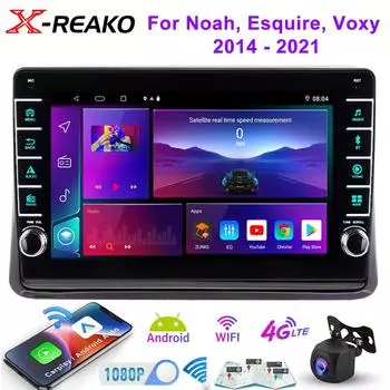 Для Toyota Noah 80 Esquire Voxy 2014-2021 автомобильный радиоплеер 2din Android 12 GPS 4G 8Core навигация Carplay 8 core 4GB+64GB