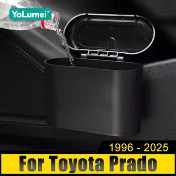 Для Toyota Prado 90 120 150 1996-2017 2018 2019 2020 2024 2024 2024 2024 2025 Портативный автомобильный мусорный бак для мусора Карманный контейнер для всякой всячины