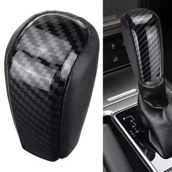 Для Toyota Prado FJ150 для Lexus GX460 GX470 ручка переключения передач из искусственной кожи черного цвета + ручка переключения передач в стиле углеродного волокна CHINA