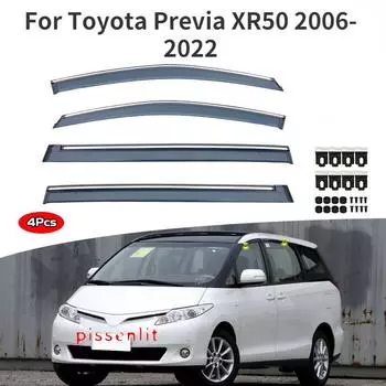 Для Toyota Previa 2000-2024 Аксессуары Внешняя отделка Хром Дефлекторы Заднее окно Крыша Солнцезащитный козырек от дождя Вентиляционный козырек Спойлер Крыло