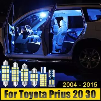 Для Toyota Prius 20 30 XW20 XW30 2004-2011 2012 2013 2014 2015 11 шт. Автомобильные купольные фонари для карт, подножки, багажника, лампочки подсветки номерного знака белый