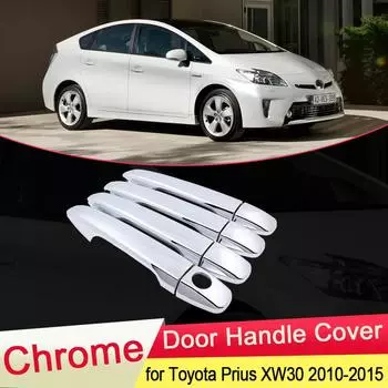Для Toyota Prius 30 XW30 ZVW30 2010 2011 2012 2013 2014 2015 хромированная крышка дверной ручки набор накладок для автомобиля Кепка Стайлинг Toyota Prius 30