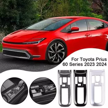 для Toyota PRIUS 60 Series 2023 2024 ABS черный задний ряд сидений центральный держатель стакана с водой декоративная рамка крышка интерьер аксессуары