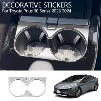 для Toyota Prius 60 Series 2023 2024 ABS черная передняя крышка держателя стакана для воды рамка держателя стакана для питья аксессуары для интерьера