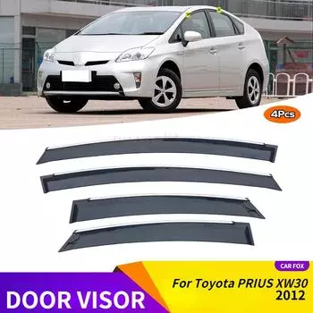 Для Toyota PRIUS XW30 2012-2015 Козырьки для окон Погодные козырьки Защита от дождя и ветра Защитный козырек для автомобиля Дверные козырьки Вентиляционные шторки Вентиляционный козырек